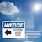 Signmission Entering Quiet Zone (Left Arrow) Sign With Symbol, 5 in W x Rectangle, Vinyl Decal OS-2PACK-NS-D-35-L-12093 - alternate 3